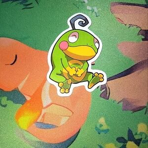 Pokemon Politoed Sticker - Green and Yellow